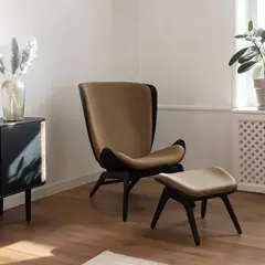 Табуретка для ног The Reader Ottoman, черный дуб