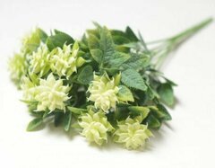 Искусственная зелень Цветочные шишечки , букет 5 веток, 30 см.
