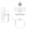 Decor Walther Basic 0530260 Держатель туалетной бумаги, цвет: чёрный