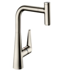 Hansgrohe 73853800 Смеситель для кухни с выдвижным изливом и лейкой фото