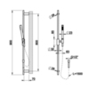 Gessi Anello 63484#031 Штанга в комплекте с душевой лейкой легкой очистки, шланг 1,50 м, цвет: хром