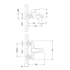 Смесители для ванны и душа Lemark POINT - LM0314C