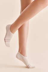 Носки женские короткие с полосками GABRIELLA SW/026_Экрю