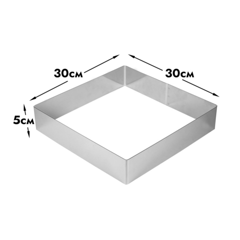 Форма для выпечки, квадрат L=30 см, d=5 см