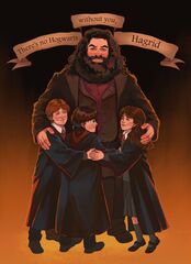 Открытка "Harry Potter: There's no Hogwarts without you, Hagrid"