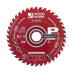 Диск пильный Профессионал 185x1,8/1,2x30 Z=40 A=15 Woodwork 27.185.40