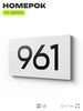 Номер на дверь 961, табличка на дверь для офиса, квартиры, кабинета, аудитории, склада, белая 120х70 мм, Айдентика Технолоджи