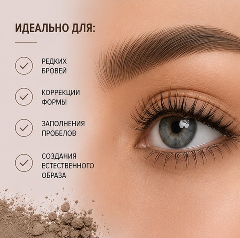 Тени для бровей тон 01 taupe brow powder set relouis — фото 3