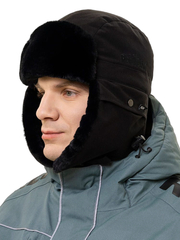 Зимняя шапка ушанка для охоты Remington Disguise Black на remingtonn.ru