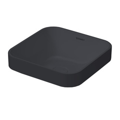 Duravit Happy D.2 Plus 23594013001 Раковина квадратная 400мм, без перелива,с выпуском с керамической крышкой, покр WonderGliss, цвет Anthracite matt фото