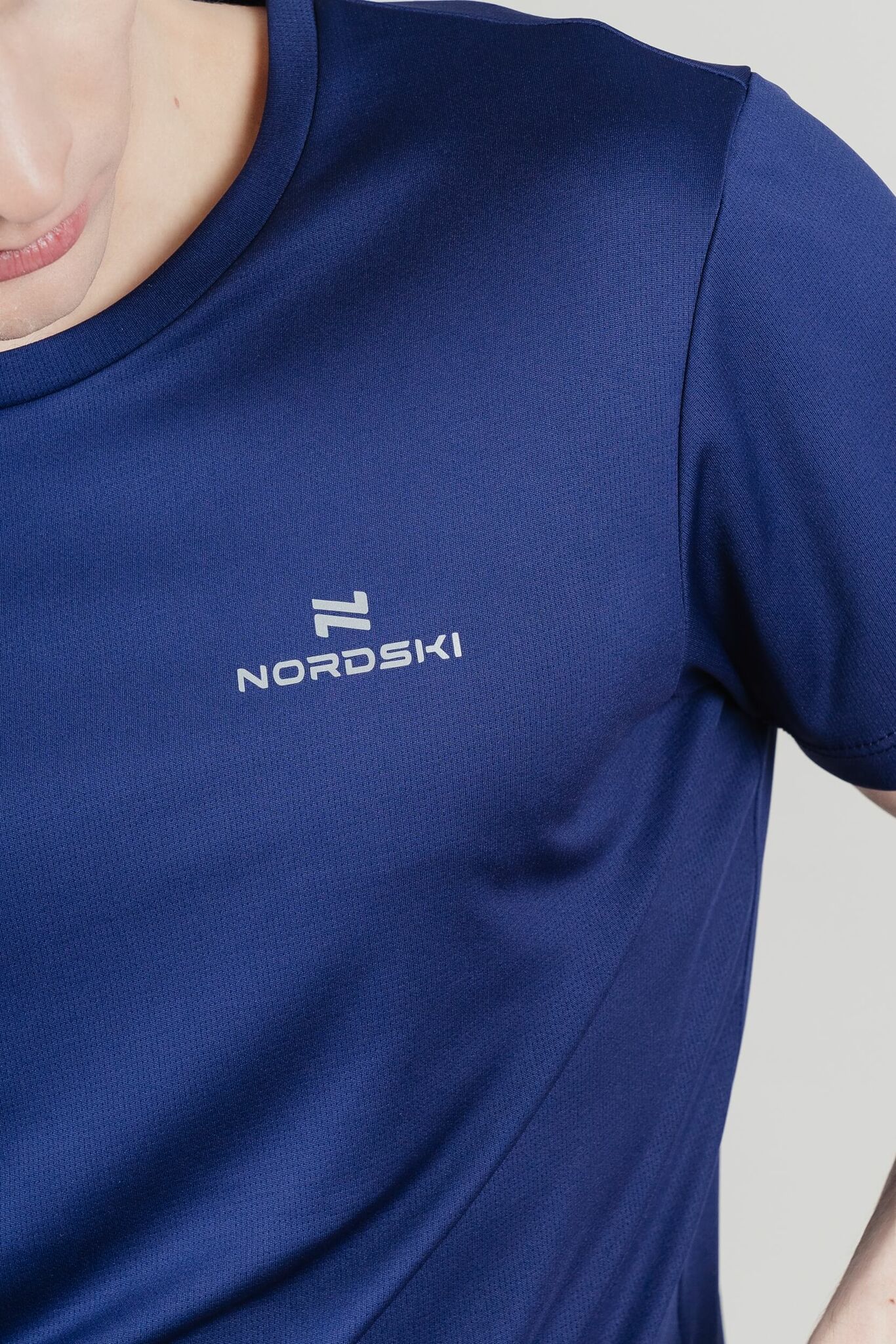 Мужская беговая футболка Nordski Run темно-синяя - 3