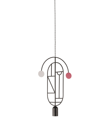 Фото: Подвесной светильник NOMON HOME WOODEN DOTS, CONF. 07, GRAPHITE/COLOR - основной вид