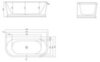 BelBagno BB408-1500-800 Пристенная акриловая ванна в комплекте со сливом-переливом, 150x80, цвет: белый