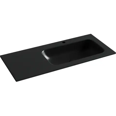Ceramica Nova Grace CN7015MB Раковина накладная с отверстием под смеситель, 101x45.7, цвет: черный матовый