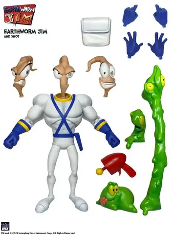 Фигурка Червяк Джим из игры Earthworm Jim