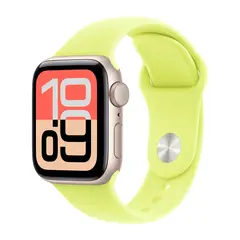 Умные часы Apple Watch SE 3 (2025) GPS, 40mm, Starlight Aluminium Case with Neon Yellow Sport Band, M/L