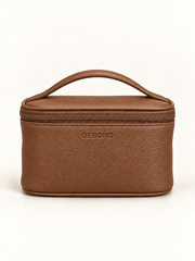 Кожаная косметичка Deboro 17-63 темный орех