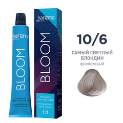 Крем-краска для волос Harizma Bloom 10/6, самый светлый блондин - фиолетовый, 100 мл (h31060)