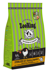 ZooRing Sterilized сухой корм для стерилизованных кошек (цыпленок, лесные ягоды) 400 гр