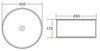BelBagno BB1383 Раковина керамическая накладная, 45x45, цвет: белый