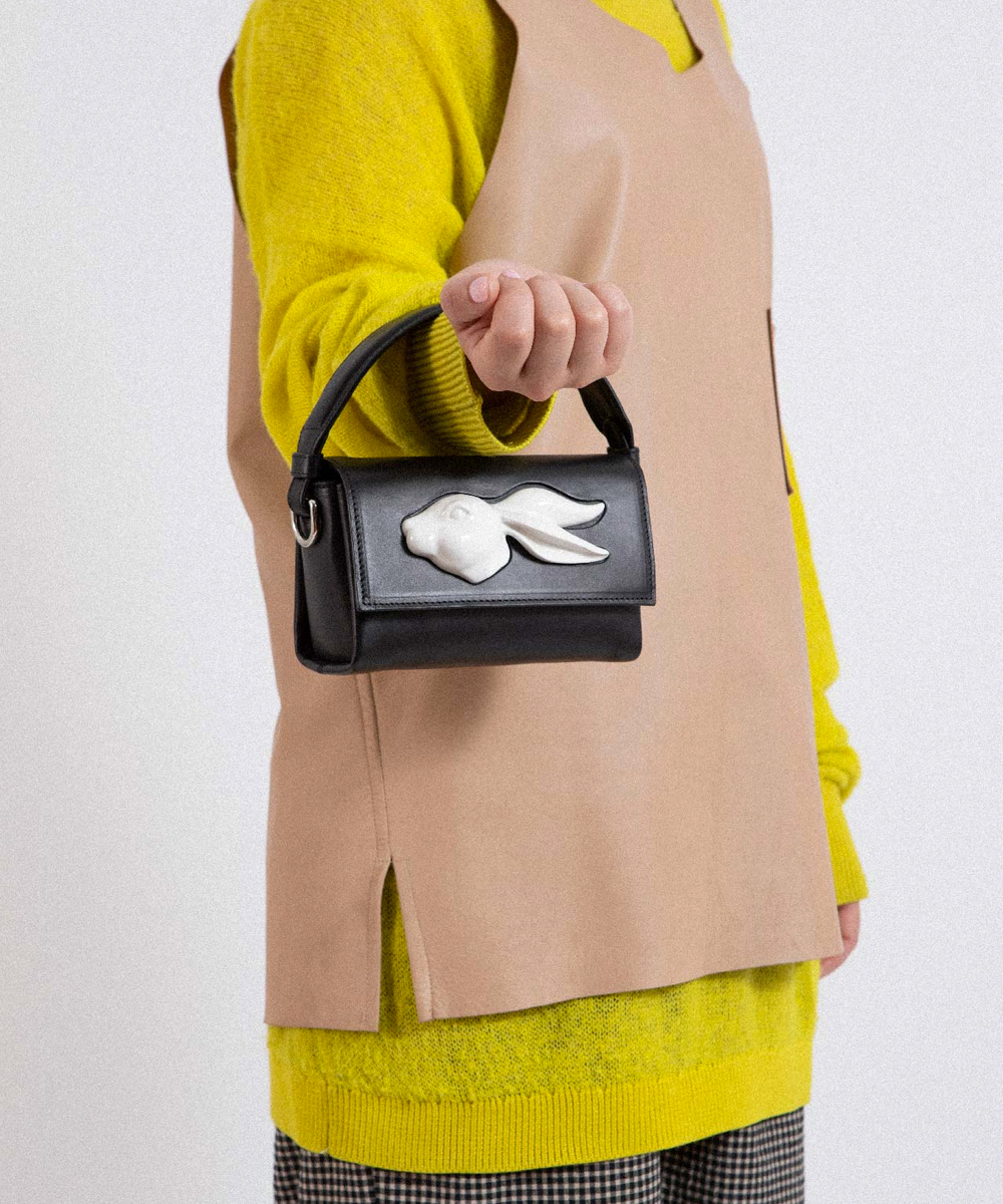 Сумка Flap Mini Rabbit Head Black