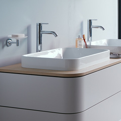 Duravit Happy D.2 Plus 23596000001 Раковина 600х400мм, без перелива,с выпуском с керамической крышкой, покр WonderGliss, цвет: белый фото