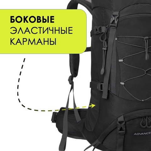 Картинка рюкзак туристический Nevo Rhino 9032(60)-NW Black - 10