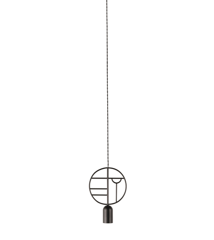 Фото: Подвесной светильник NOMON HOME WOODEN DOTS, CONF. 01, GRAPHITE - основной вид