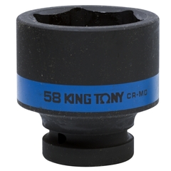 KING TONY (853558M) Головка торцевая ударная шестигранная 1", 58 мм