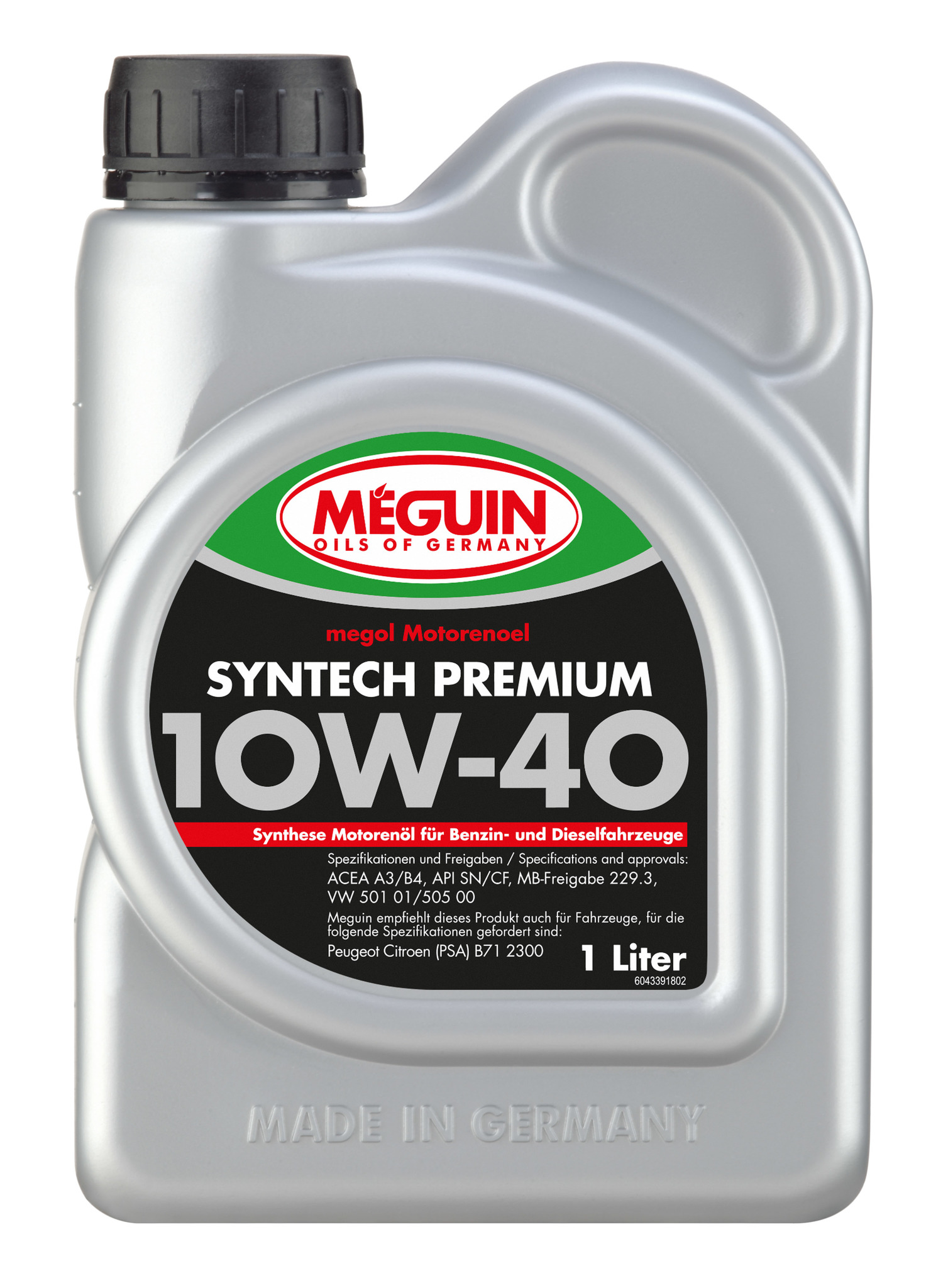 Моторное масло Meguin Motorenoel Syntech Premium 10W40 полусинтетическое 1л