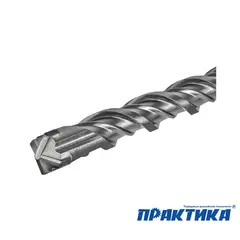 Бур SDS-MAX ПРАКТИКА 12 х 200/340 мм, КВАДРО, серия Эксперт, по бетону (647-802)