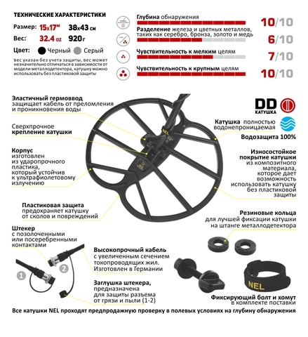 Катушка Nel BIG для Tesoro Silver/Golden Катушка Nel BIG для Tesoro Silver/Golden