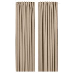Комплект штор IKEA ROSENMANDEL (РОЗЕНМАНДЕЛ), Бежевый, 135x250 см, 2 шт