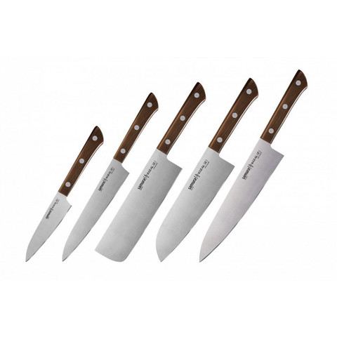 SHR-0250WO Набор ножей 5 в 1 "Samura HARAKIRI" (11, 23, 43, 85, 95), AUS-8, ABS пластик