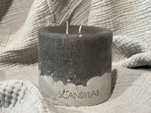 Интерьерная свеча 10х11см SCANDYLAB Beton Candle (серая) SICB-10-11-GR
