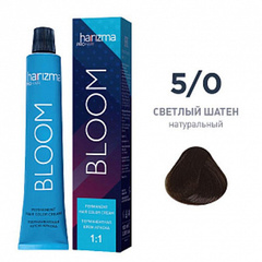 Крем-краска для волос Harizma Bloom 5/0, светлый шатен - натуральный, 100 мл (h30500)