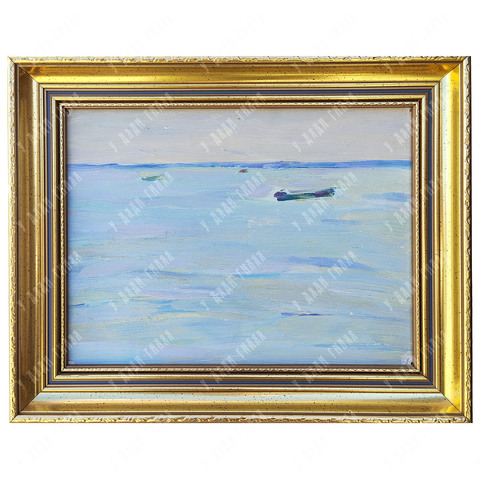 Динес Ю. С. Тихая вода. Крым. Этюд. Картон, масло. 1955