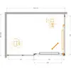 Cezares LUX-AH-FS-11-140/100-C-CR Душевой уголок