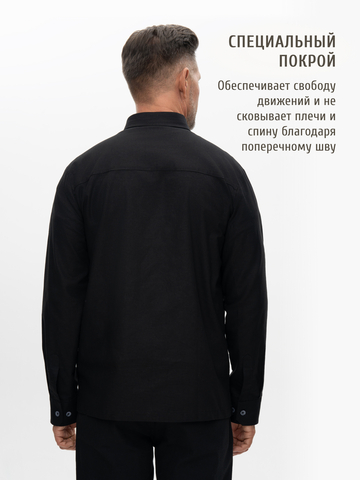 Классическая рубашка цвета графит