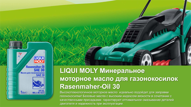 Моторное масло для газонокосилок Liqui Moly Rasenmaher Oil 30 минеральное 1л