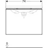 Geberit Acanto 500.611.JL.2 Тумба под раковину, 74x53.5x47.5см, песчаный глянец / матовый песочно-серый, песчаный глянец / глянцевое стекло