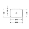 Duravit Happy D.2 Plus 23596000001 Раковина 600х400мм, без перелива,с выпуском с керамической крышкой, покр WonderGliss, цвет: белый
