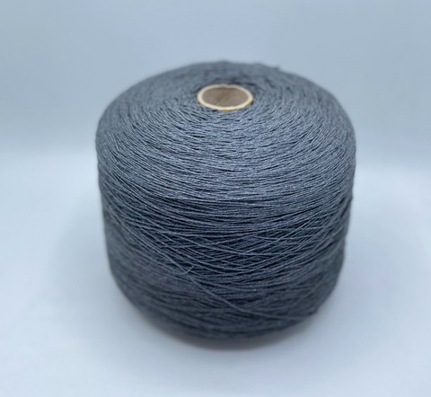 Бобинная пряжа (пр.Италия).art-Plume 380/100гр, 100%Меринос, цвет-Серый меланж, арт.27654