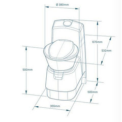 Купить туалет кассетный с емкостью Dometic CTS 4110 от производителя с доставкой.