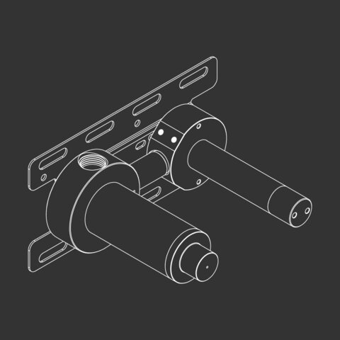 CEA PTR 03 скрытая часть для прогрессивногонастенного смесителя для ванны/душа с ручным душем
