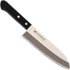 Фото Кухонный Шеф нож Сантоку Tojiro Fuji Cutlery FC-1621, сталь Mo-V, рукоять полипропилен, черный