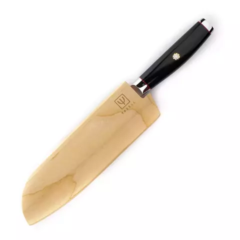 Нож кухонный Kiritsuke 20 см, YAXELL Ypsilon (193 слоя) дамасская сталь арт.YA37234