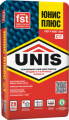 Клей для плитки Unis Плюс, 25 кг