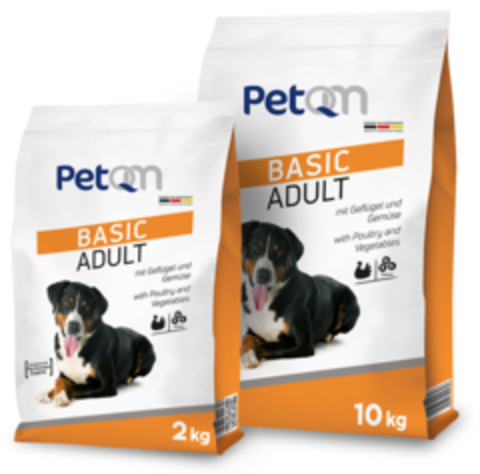 PetQM Basic Adult: С курицей и овощами для собак 10 кг.