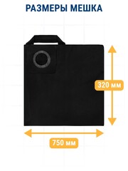 Мешок ПРАКТИКА для пылесосов BOSCH GAS 15L, HITACH, HIKOKI, ЗУБР ПУ-15-1200 до 22 л., МНОГОРАЗОВЫЙ, синтетика, 1шт. (921-800)
